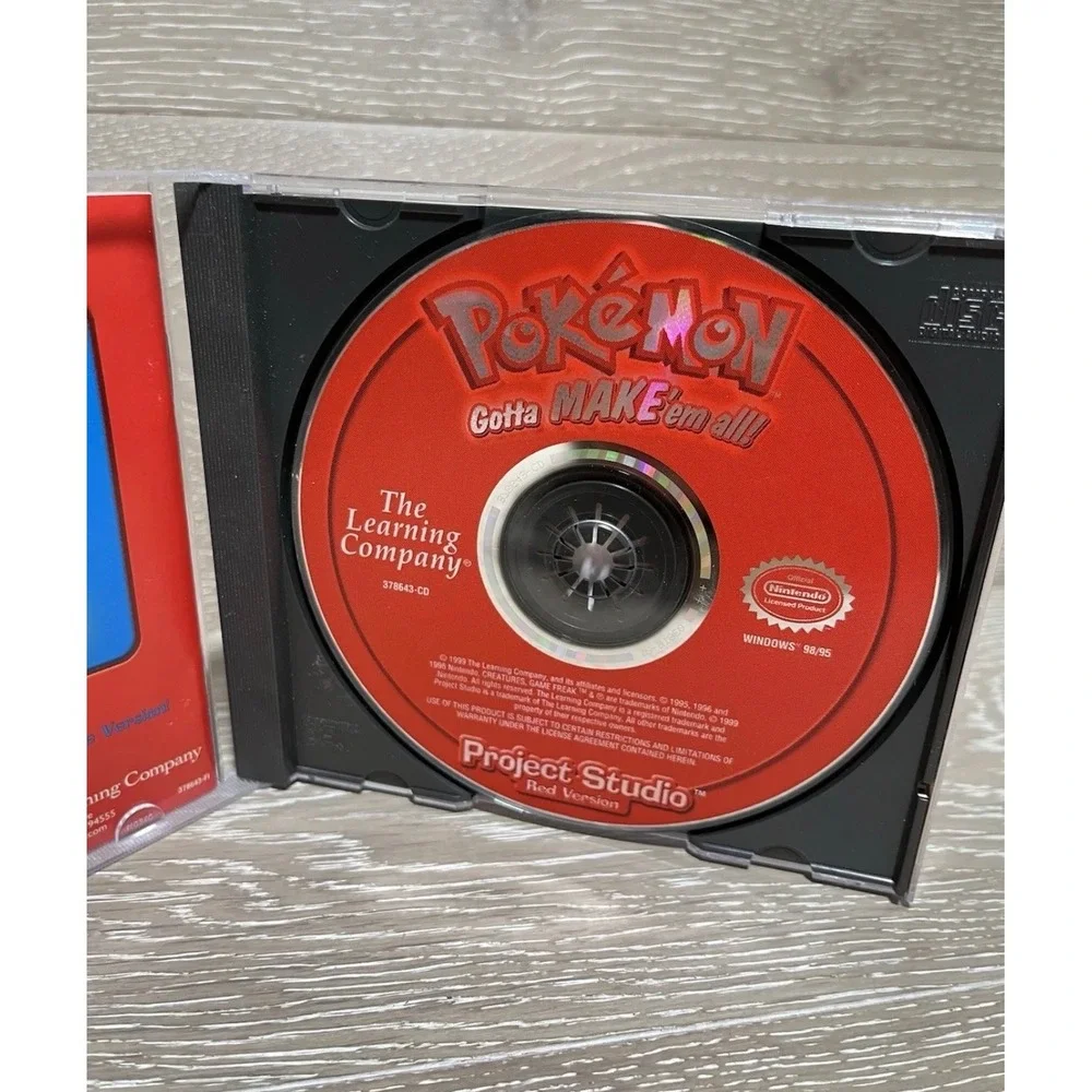 Pokemon Project Studio Red Version PC CD-ROM 1999 The Learning Company Vintage